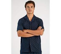 Kurzarmhemd LINDBERGH "Freizeithemd (Kurzarm) Relaxed Fit", Herren, Gr. L, Normalgrößen, blau (navy), Obermaterial: 83% Baumwolle, 17% Polyester, Hemden (82037432-L) navy