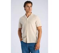 Kurzarmhemd LINDBERGH "Freizeithemd (Kurzarm) Relaxed Fit", Herren, Gr. L, Normalgrößen, sand, Obermaterial: 100% Baumwolle, Hemden (15367744-L) sand