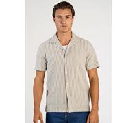Kurzarmhemd LINDBERGH "Freizeithemd (Kurzarm) Relaxed Fit", Herren, Gr. M, Normalgrößen, beige (army), Obermaterial: 98% Baumwolle, 2% Elasthan, Hemden (55697360-M) army