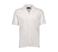 Kurzarmhemd LINDBERGH "Freizeithemd (Kurzarm) Relaxed Fit", Herren, Gr. M, Normalgrößen, weiß (sanftes weiß), Obermaterial: 53% Baumwolle, 47% Lyocell (TENCEL™), Hemden (52853667-M) sanftes weiß