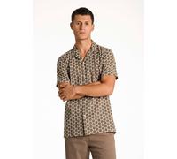 Kurzarmhemd LINDBERGH "Freizeithemd (Kurzarm) Relaxed Fit", Herren, Gr. S, Normalgrößen, beige (dk stone), Obermaterial: 100% Baumwolle, Hemden (38552946-S) dk stone