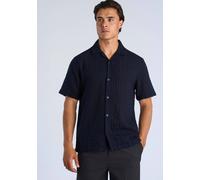 Kurzarmhemd LINDBERGH "Freizeithemd (Kurzarm) Relaxed Fit", Herren, Gr. XL, Normalgrößen, schwarz (navy), Obermaterial: 100% Baumwolle, Hemden (30489042-XL) navy