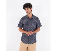 Black Hurley Printing Press Arbore Short Sleeve Shirt Blau S Mann
