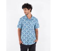 Worker Blue Hurley Printing Press Palm Short Sleeve Shirt Blau S Mann