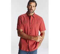 Kurzarmhemd MAN'S WORLD, Herren, Gr. M (39/40), N-Gr, rot (korallenrot), Web, Obermaterial: 100% Baumwolle, unifarben, bequem, abgestepptes Bündchen kontrastfarben,krempelbar, Hemden, mit kleinem Brus