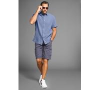 Kurzarmhemd MAN'S WORLD, Herren, Gr. XL (56/58), N-Gr, blau, Obermaterial: 100% Baumwolle, unifarben, Basic, comfort fit, Hemden, in Musseline Qualität, Topseller (62478628-XL) blau