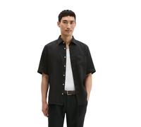 Kurzarmhemd MARC O'POLO "aus reinem Leinen", Herren, Gr. S, Normalgrößen, schwarz, Obermaterial: 100% Leinen, unifarben, regular fit normal, normaler Saum, Hemden (83195939-S) schwarz