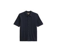Kurzarmhemd MARC O'POLO "aus reiner Bio-Baumwolle", Herren, Gr. L, Normalgrößen, schwarz (deep night blau), Obermaterial: 100% Baumwolle, unifarben, regular fit normal, Hemden (22137416-L) deep night 