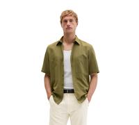Kurzarmhemd MARC O'POLO "aus weichem TENCEL™ Lyocell - Mix", Herren, Gr. XL, Normalgrößen, fresh seaweed, Obermaterial: 47% Lyocell, 32% Leinen, 21% Baumwolle, unifarben, regular fit normal, normaler