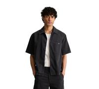 Kurzarmhemd MARC O'POLO DENIM "aus Bio-Baumwolle und Lyocell", Herren, Gr. S, Normalgrößen, schwarz, Obermaterial: 60% Baumwolle, 40% Lyocell, unifarben, regular fit normal, normaler Saum, Hemden (590