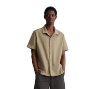 Kurzarmhemd MARC O'POLO DENIM "aus schwerem Bio-Baumwoll-Jersey", Herren, Gr. XL, Normalgrößen, soft braun, Obermaterial: 100% Baumwolle, unifarben, oversize normal, normaler Saum, Hemden (14860647-XL