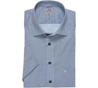 Kurzarmhemd MARVELIS, Herren, Gr. 42, N-Gr, blau (bleu), Web, Obermaterial: 100% Baumwolle, comfort fit normal, Hemden, Bügelfrei, comfort fit, Businesshemd, Minimal Print (16689132-42) bleu