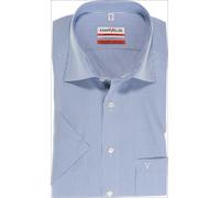 Marvelis Modern Fit Hemd Kurzarm blau/weiss, Zündholzstreifen
