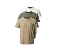 Kurzarmhemd MCS "MCS T-shirt MCOhio", Herren, Gr. M, Normalgrößen, beetle, silbermink, weiß, Obermaterial: 100% Baumwolle, Hemden (87545825-M) beetle, silbermink, weiß