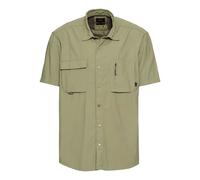 camel active - Kurzarmhemd mit Cooling Effekt dusty khaki - Gr. - XL