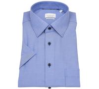 Kurzarmhemd - Modern Fit - Dynamic Cotton - Struktur - blau Eterna
