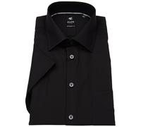 Kurzarmhemd - Modern Fit - Kentkragen - schwarz Pure