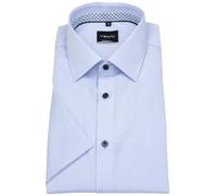 Kurzarmhemd - Modern Fit - Kontrastknöpfe - hellblau Venti
