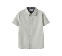 Kurzarmhemd NAME IT "NKMNEWSA SS SHIRT NOOS", Jungen, Gr. 116, N-Gr, shadow, Web, Obermaterial: 100% Baumwolle, unifarben, normal, Hemden, Baumwolle, normal geschnitten (10640527-116) shadow