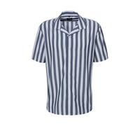 Kurzarmhemd OLYMP "Casual", Damen, Gr. XL, N-Gr, blau (marine), Web, Obermaterial: 52% Lyocell, 48% Baumwolle, gestreift, Hemden Kurzarmhemd (62564839-XL)