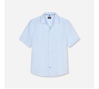 Kurzarmhemd OLYMP "Casual", Herren, Gr. 3XL, N-Gr, hellblau, Web, Obermaterial: 100% Leinen, normal, Hemden, Sommerhemd, Leinenhemd (19346517-XXXL) hellblau