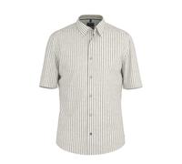 Kurzarmhemd OLYMP "Casual", Herren, Gr. XL, N-Gr, braun, Web, Obermaterial: 100% Leinen, gestreift, normal, Hemden, Sommerhemd, Leinenhemd (27151603-XL) braun