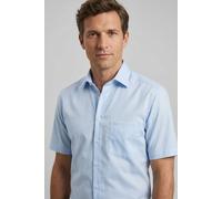 Kurzarmhemd OLYMP "Luxor comfort fit", Herren, Gr. 51, N-Gr, blau, Web, Obermaterial: 100% Baumwolle, bequem, abgesteppt, Hemden, Kurzarmhemd mit Brusttasche, bügelfrei (94296813-51) blau