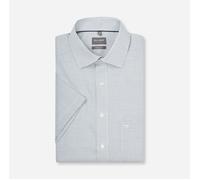 Kurzarmhemd OLYMP "Luxor", Herren, Gr. 42, N-Gr, grün, Web, Obermaterial: 100% Baumwolle, comfort fit normal, Hemden, Businesshemd, comfort fit, New-Kentkragen (11123023-42) grün