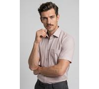 Kurzarmhemd OLYMP "Luxor", Herren, Gr. 42, N-Gr, rosa (mandarin), Web, Obermaterial: 100% Baumwolle, comfort fit normal, Hemden, Businesshemd, comfort fit, New Kentkragen (63288036-42) mandarin