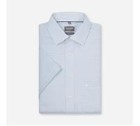 Kurzarmhemd OLYMP "Luxor", Herren, Gr. 44, N-Gr, bleu, Web, Obermaterial: 100% Baumwolle, comfort fit normal, Hemden, Businesshemd, comfort fit, New-Kentkragen (23103954-44) bleu