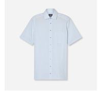 OLYMP Herren Oberhemd Kurzarm Luxor,Rotationsdruck auf Uni,465 Modern Fit 20,19 Global Kent,Weiss 00,48