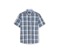 Kurzarmhemd OLYMP "OLYMP Casual, regular fit, Button-down", Herren, Gr. M, Normaler Arm, marine, 100% Baumwolle, Hemden (93489240-M) marine