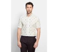 Kurzarmhemd OLYMP "OLYMP Casual, regular fit, Button-down", Herren, Gr. XL, Normaler Arm, sanftes weiß, 100% Baumwolle, Hemden (19927946-XL) sanftes weiß