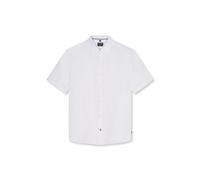 Kurzarmhemd OLYMP "OLYMP Casual, Regular Fit, Kent", Herren, Gr. 4XL, Normaler Arm, weiß, 100% Leinen, Hemden (56599617-4XL) weiß