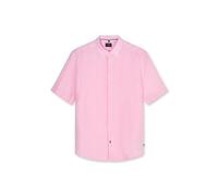 Kurzarmhemd OLYMP "OLYMP Casual, regular fit, Kent", Herren, Gr. L, Normaler Arm, altrosé, 100% Leinen, Hemden (87985167-L) altrosé