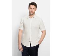 Kurzarmhemd OLYMP "OLYMP Casual, Regular Fit, Kent", Herren, Gr. M, Normaler Arm, beige (sanftes weiß), 100% Baumwolle, Hemden (25270308-M) sanftes weiß