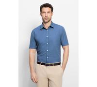 Kurzarmhemd OLYMP "OLYMP Casual, regular fit, Kent", Herren, Gr. M, Normaler Arm, blau, 100% Baumwolle, Hemden (87846356-M) blau