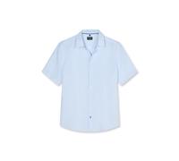 Kurzarmhemd OLYMP "OLYMP Casual, regular fit, Kent", Herren, Gr. M, Normaler Arm, hellblau, 100% Leinen, Hemden (32264904-M) hellblau