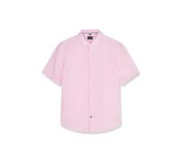 Kurzarmhemd OLYMP "OLYMP Casual, regular fit, Kent", Herren, Gr. XL, Normaler Arm, altrosé, 100% Leinen, Hemden (96945504-XL) altrosé