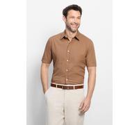 Kurzarmhemd OLYMP "OLYMP Casual, regular fit, Kent", Herren, Gr. XXL, Normaler Arm, braun, 100% Baumwolle, Hemden (50346629-XXL) braun