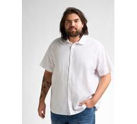Kurzarmhemd PETROL INDUSTRIES, Herren, Gr. 6XL, N-Gr, weiß (hellweiß), Web, Obermaterial: 55% Leinen, 45% Baumwolle, unifarben, loose fit, Hemden (67589028-6XL) hellweiß
