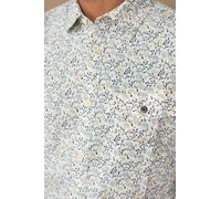 Kurzarmhemd PETROL INDUSTRIES "Men Shirt Short Sleeve AOP", Herren, Gr. XXL (44), N-Gr, seashell, Jersey, Obermaterial: 100% Baumwolle, bedruckt, regular fit normal, ohne Ausschnitt, gerader Abschluss