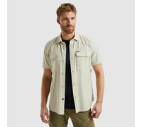 Kurzarmhemd PME LEGEND, Herren, Gr. 3XL, N-Gr, weiß (bone weiß), Web, Obermaterial: 100% Baumwolle, unifarben, regular fit taillenbedeckt, gerader Abschluss, Hemden, mit Kent Kragen (73624721-XXXL) bo