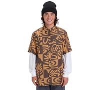 Kurzarmhemd QUIKSILVER "Safe Paradise", Herren, Gr. XL, US-Größen, almond desert checker, 100% Viskose, Hemden (88477568-XL) almond desert checker