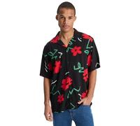 Kurzarmhemd QUIKSILVER "Safe Paradise", Herren, Gr. XXL, US-Größen, schwarz street floral 64, Obermaterial: 100% Viskose;, Hemden (52447005-XXL) schwarz street floral 64