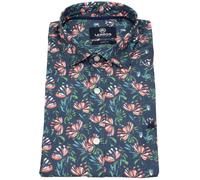 Kurzarmhemd - Regular Fit - Haifischkragen - florales Muster - mehrfarbig Lerros
