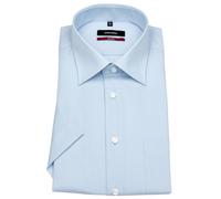 Kurzarmhemd - Regular Fit - Kentkragen - Fil-à-Fil - hellblau Seidensticker