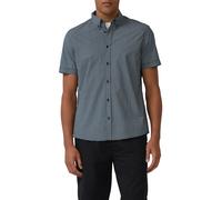 Kurzarmhemd S.OLIVER, Herren, Gr. 3XL, N-Gr, blau weiß, Obermaterial: 96% Baumwolle, 4% Elasthan, kariert, regular fit taillenbedeckt, gerader Abschluss, Hemden Kurzarmhemd, mit Karo Muster (97697613-