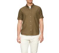 Regular Fit: Kurzarm-Hemd aus Lyocellmix mit Button-Down-Kragen M braun 2163033.8483.M