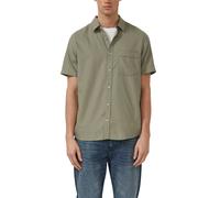 Regular Fit: Weiches Kurzarmhemd mit Stickerei M olive 2179169.7853.M